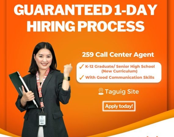 259 Call Center Agent! Guaranteed 1-Day Hiring Process ​