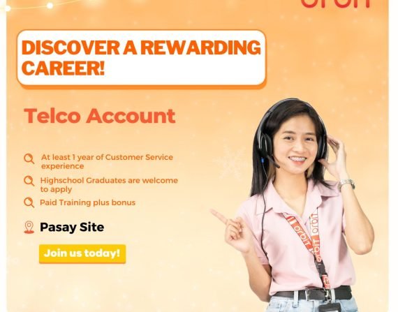 Telco Account | Open for HS graduate- Pasay site​