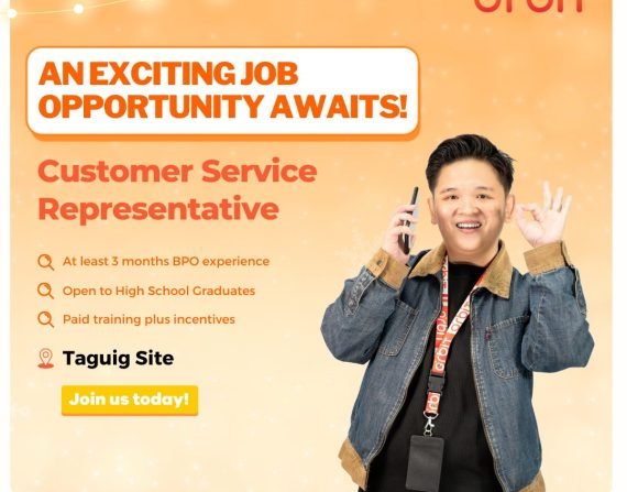 Customer Service Representative | Paid Training - Taguig site