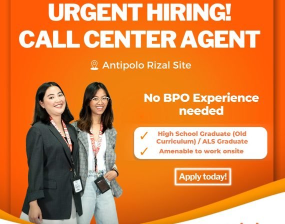 Urgent Hiring! Call Center Agent