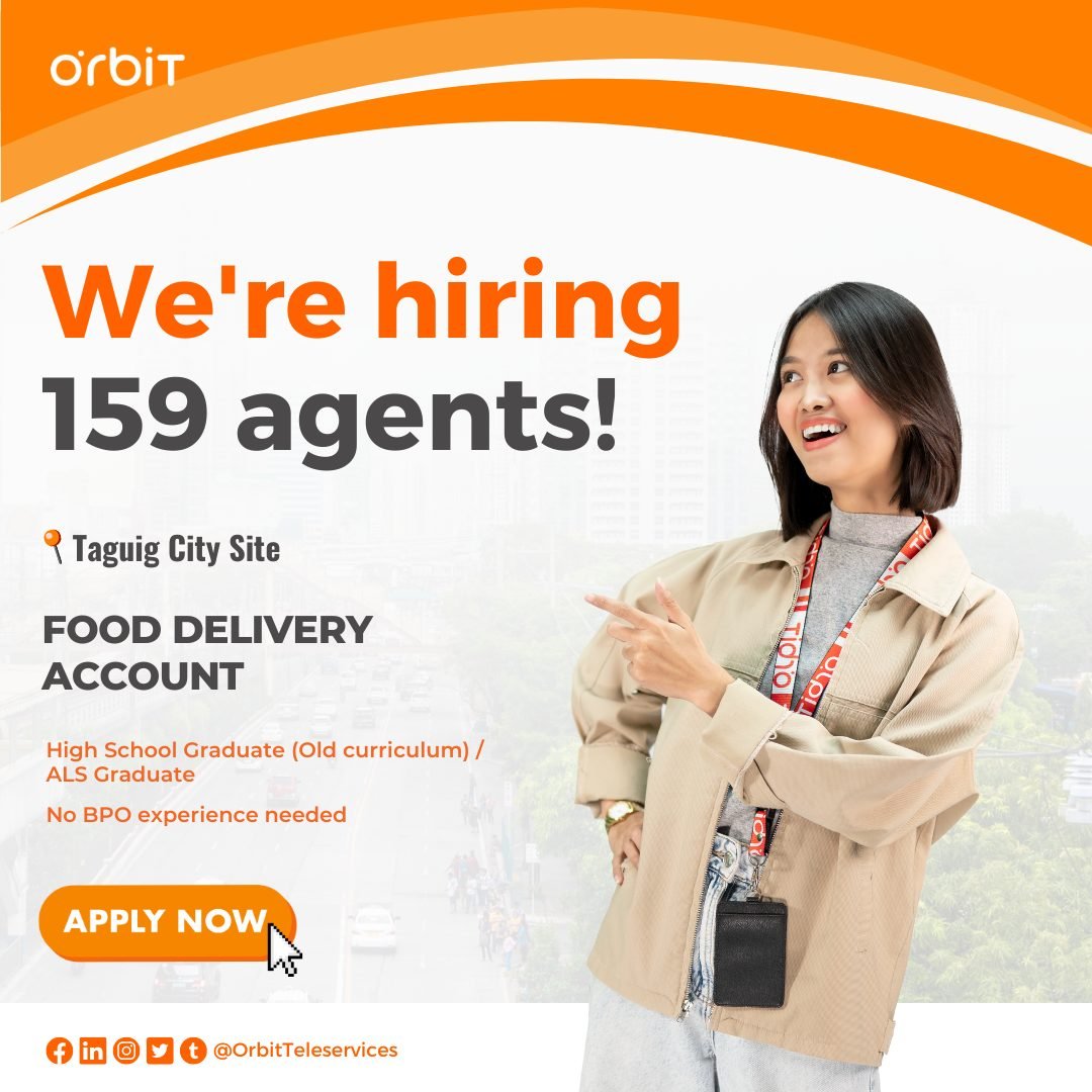 Wanted Hiring 159 Agents - Food Delivery Account