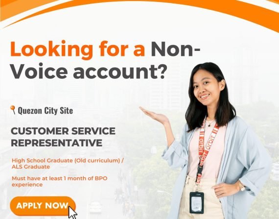 Job Requirements for CSR - NON VOICE Account (limited slots only)