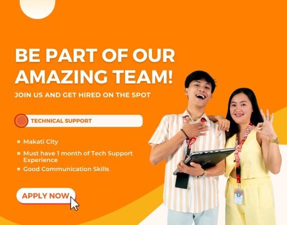 Now Hiring! Technical Support Representative - Makati site