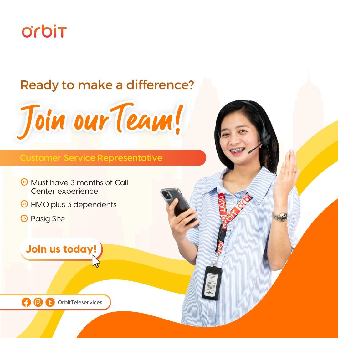 Join our team today! Customer Service Representative​