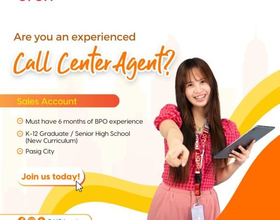 Wanted Call Center Agent in Pasig City​