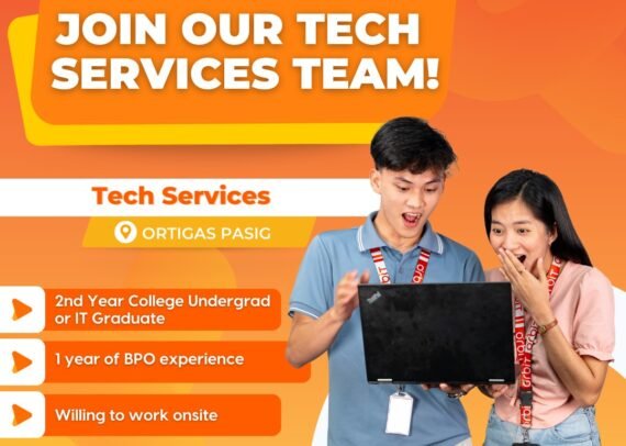 Tech Services Associate in Pasig - Ortigas