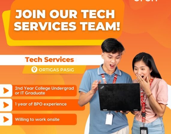 Tech Services Associate in Pasig - Ortigas