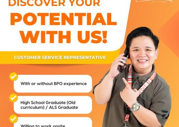 Customer Service Representative for HS graduates